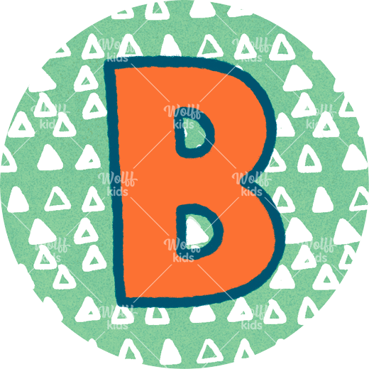 Einzelner Magnet: B grün, 4cm
